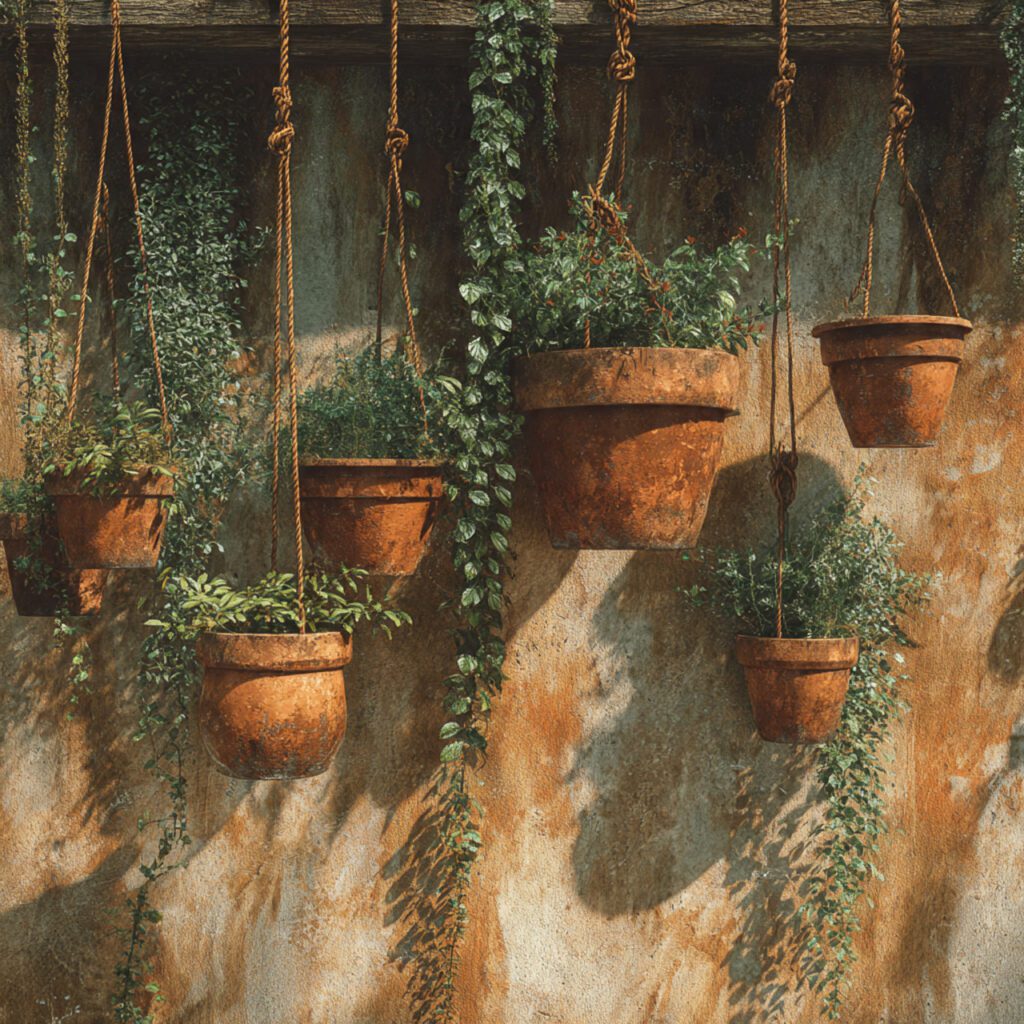 Hanging Terra Cotta Pots