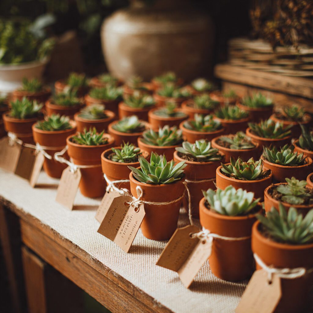 Mini Terra Cotta Pots for Wedding Favors