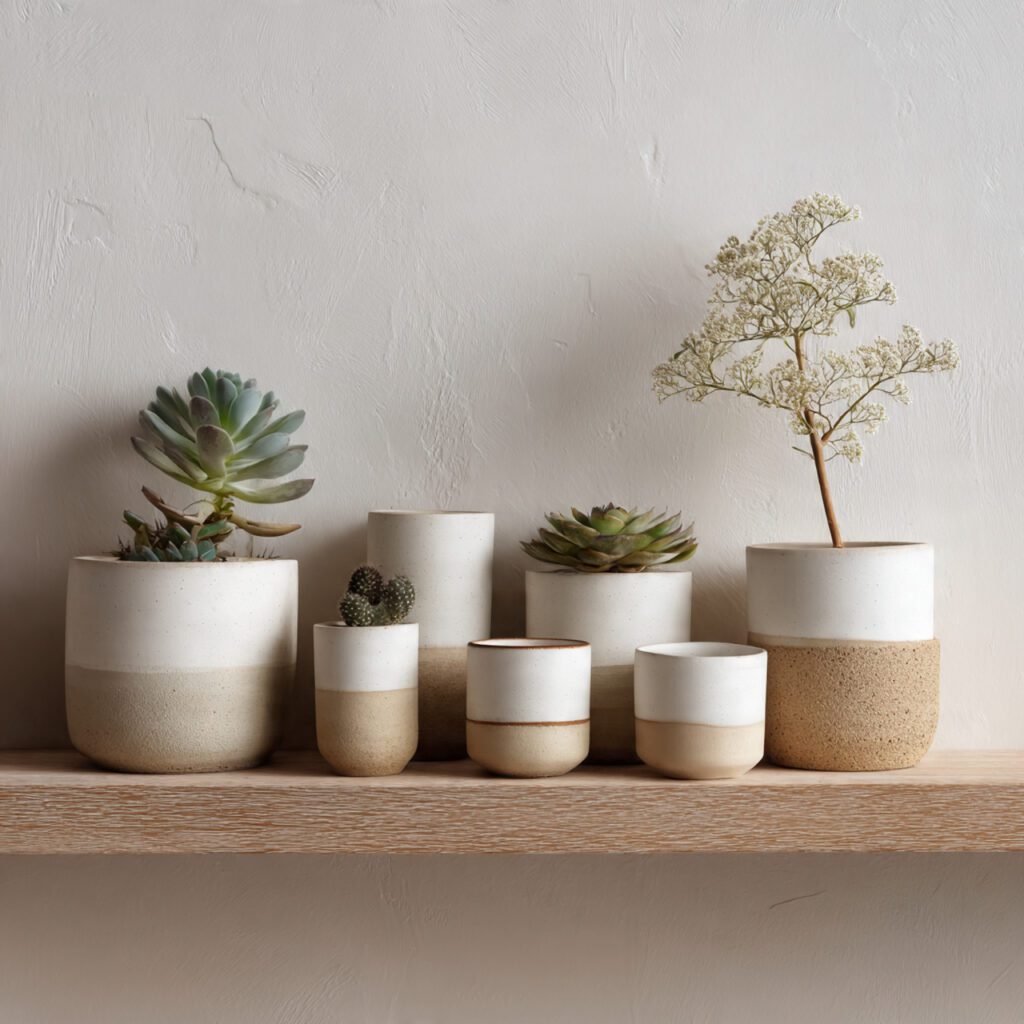 Minimalist White & Neutral Pots