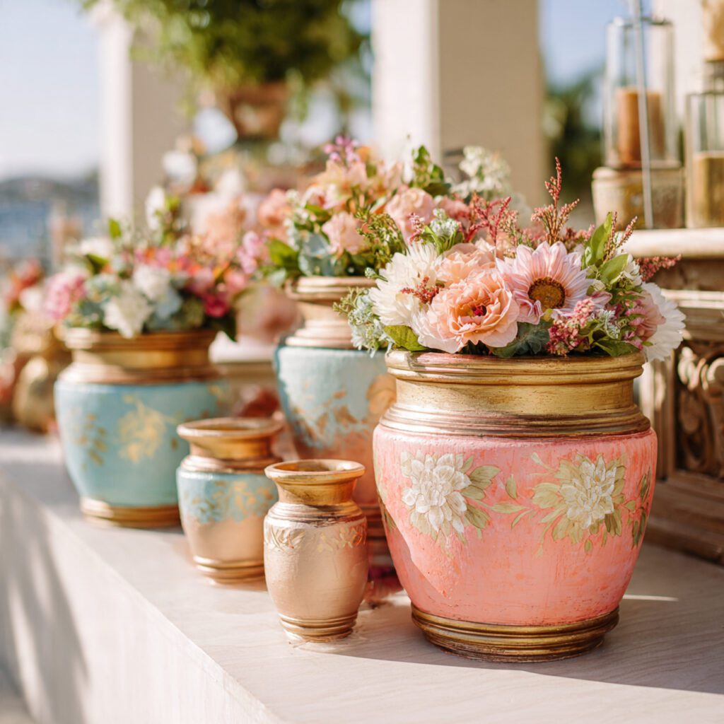 Painted Terra Cotta Pots for Themed Decor