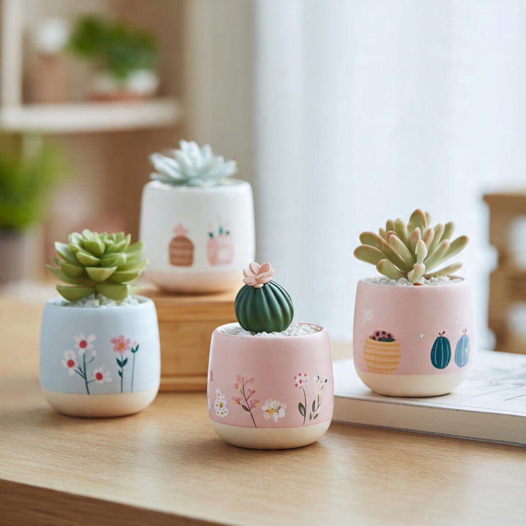 Pastel Aesthetic Flower Pots