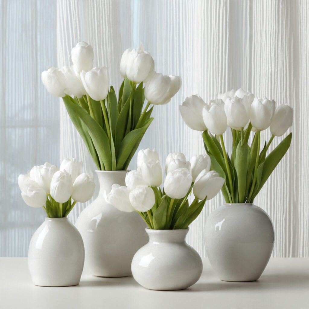 White Tulip Wedding Arrangements