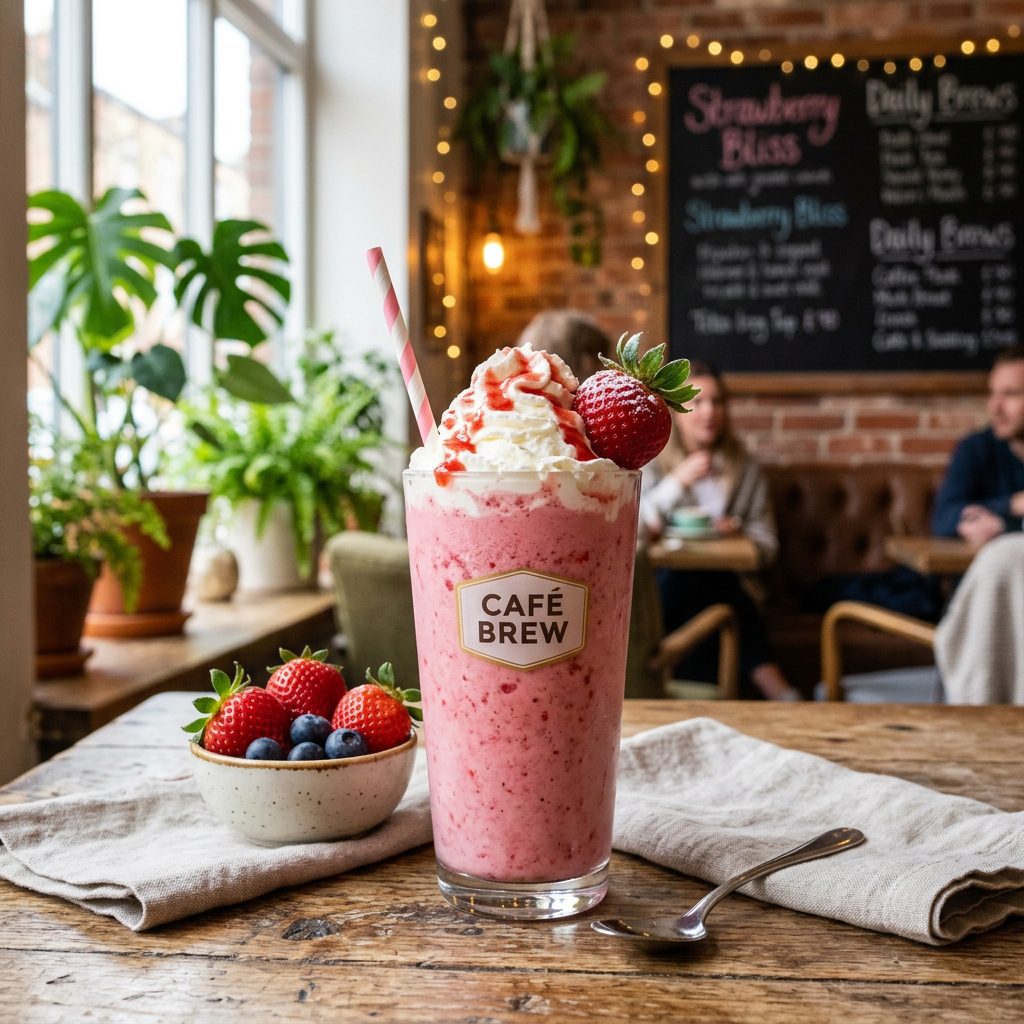 Creamy Strawberry Frapp&eacute;