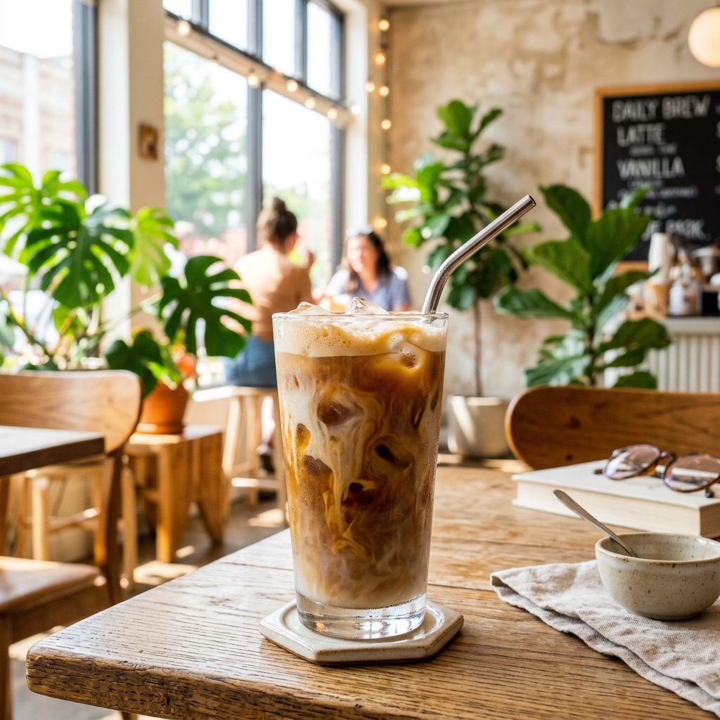 Iced Coffee with Sugar-Free Vanilla Syrup