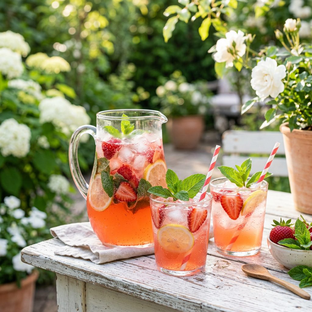 Strawberry Mint Lemonade