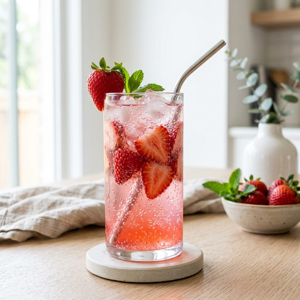 Strawberry Sparkling Soda