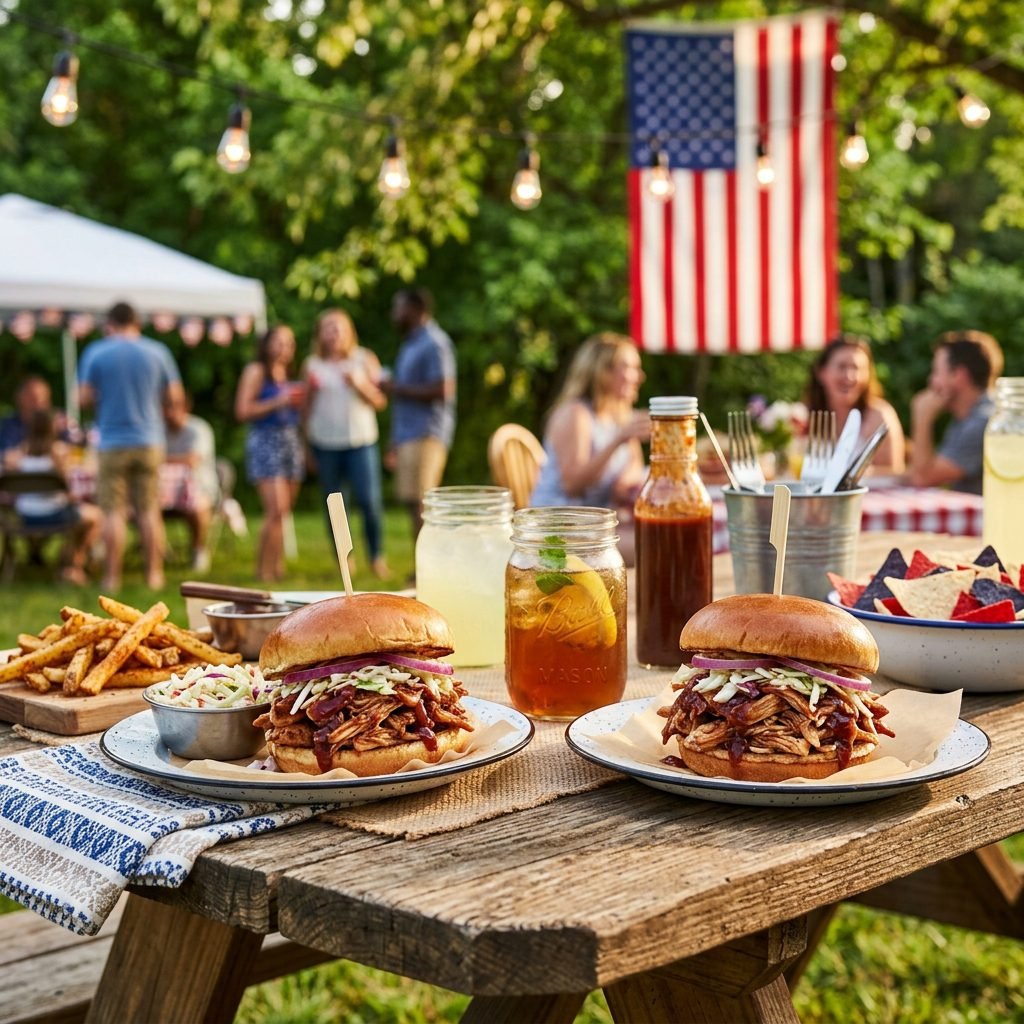 BBQ Pulled Chicken Sandwiches
