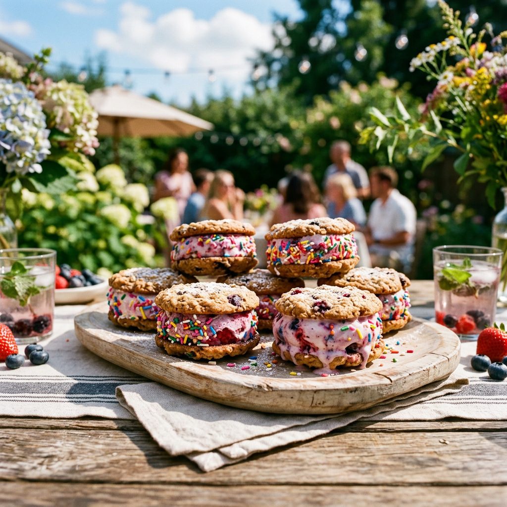 Berry Ice Cream Sandwiches