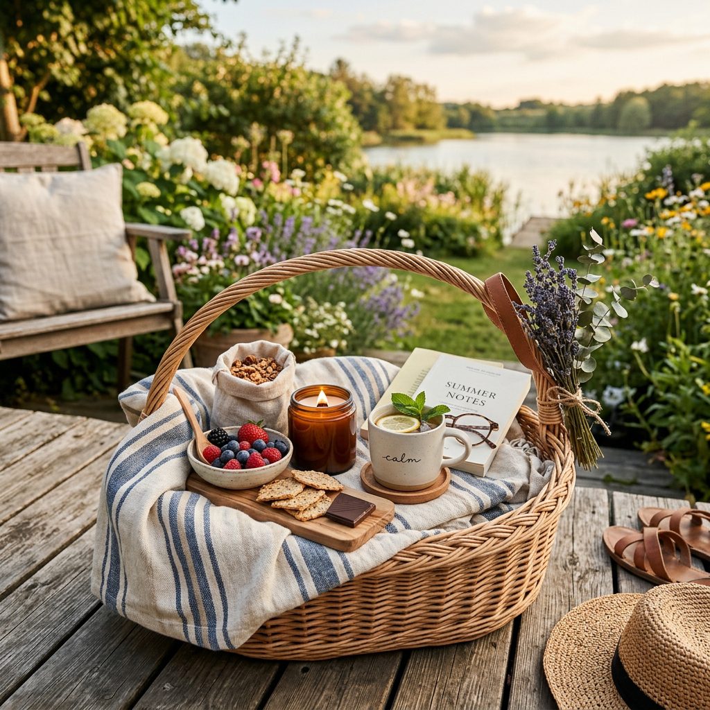 Cozy Summer Relaxation Basket