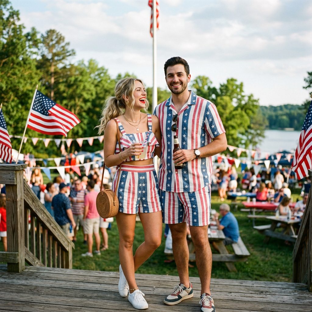 Cute Patriotic Matching Set