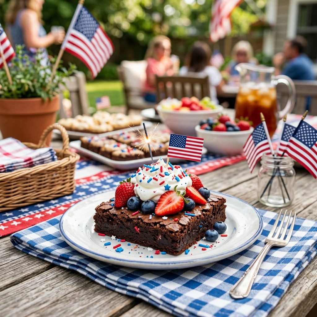 Firecracker Brownie Dessert