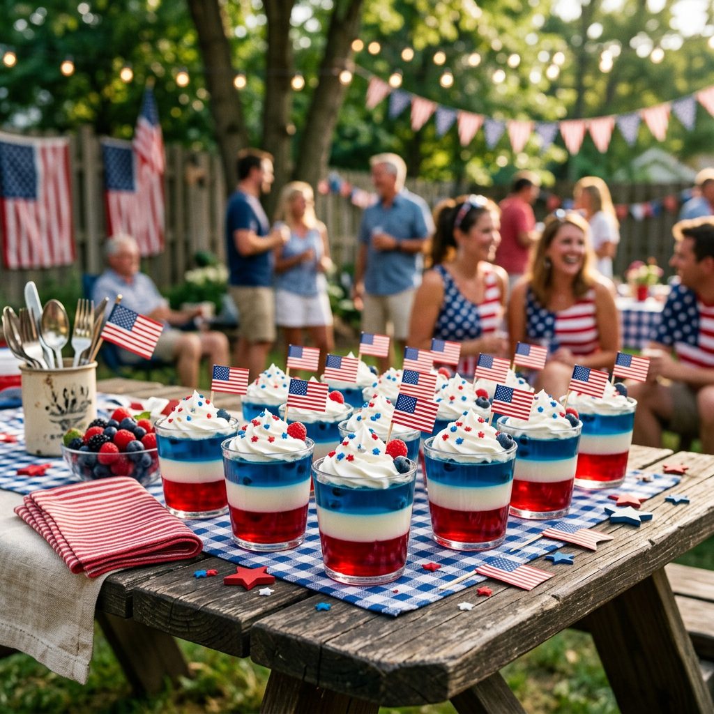 Fourth of July Jello Cups