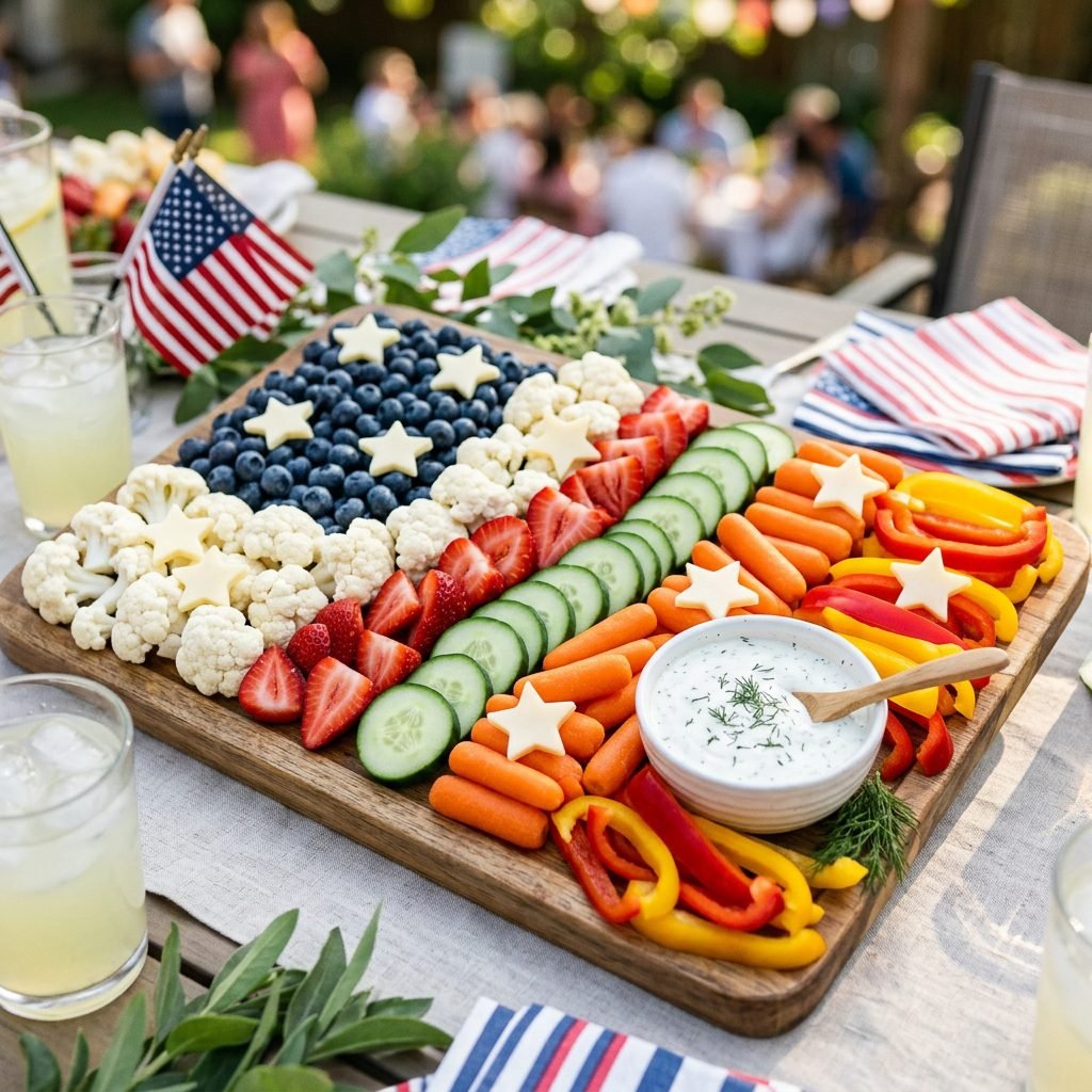 Fourth of July Veggie Platter