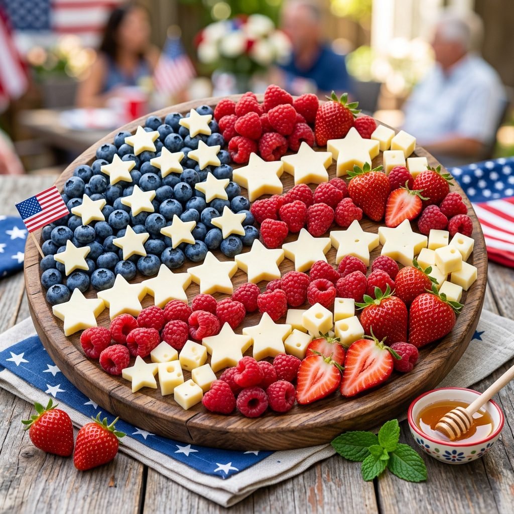 Star Spangled Fruit and Cheese Platter