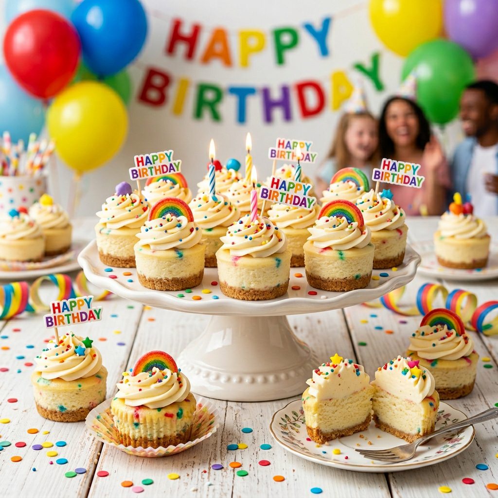 Funfetti Birthday Cheesecake Bites