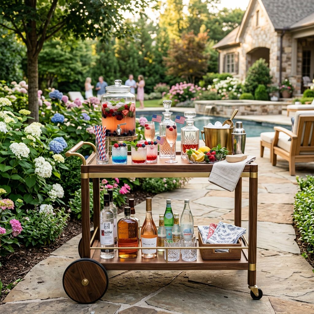 High-End Backyard Bar Cart