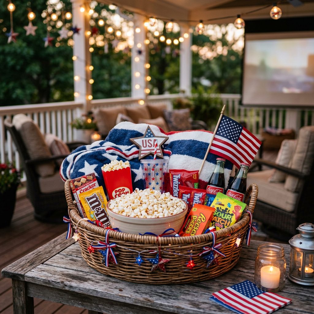 Fourth of July Movie Night Basket