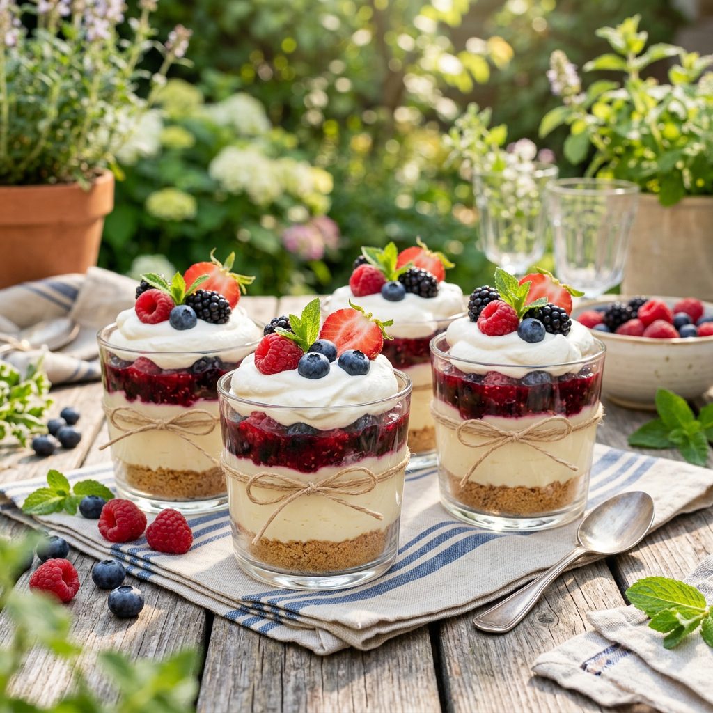 No-Bake Berry Cheesecake Cups