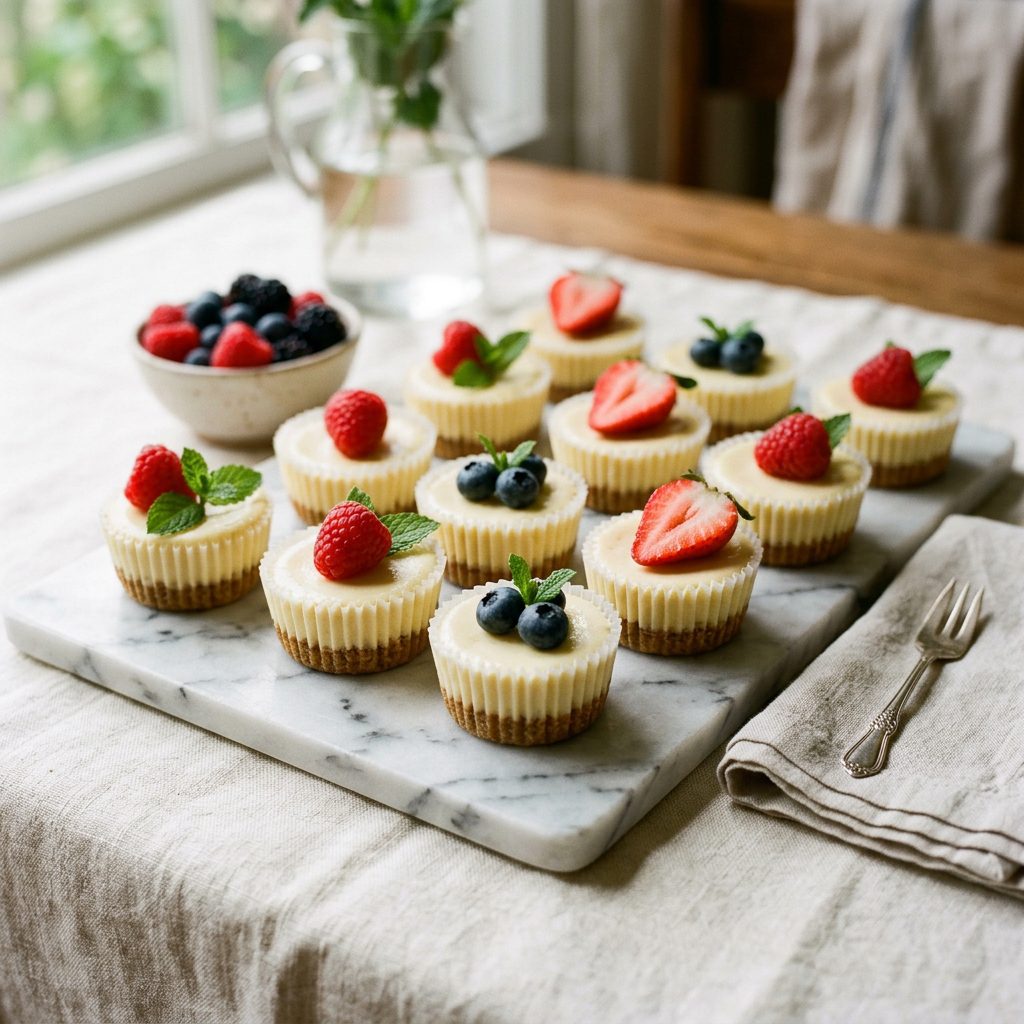 No-Bake Mini Cheesecake Bites