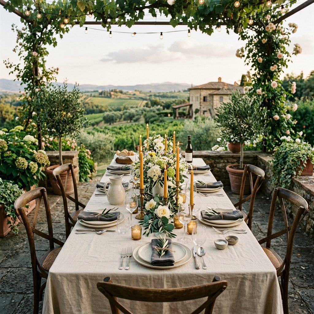 Stylish Outdoor Dining Setup