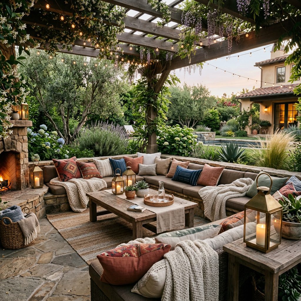 Designer-Inspired Outdoor Lounge Area