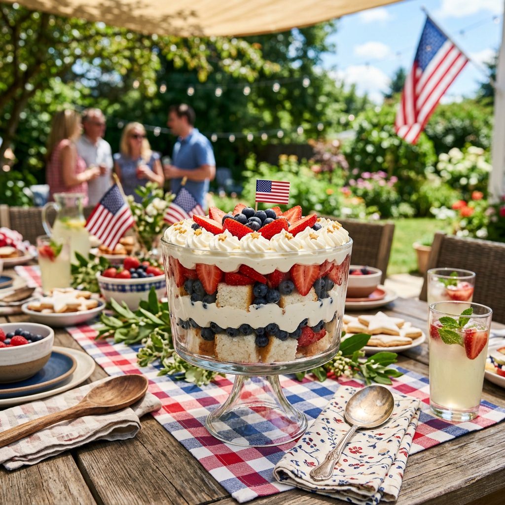 Patriotic Berry Trifle