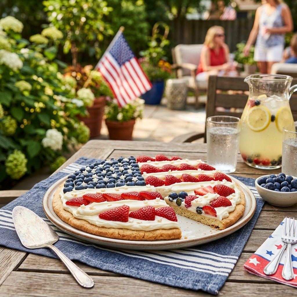 Patriotic Fruit Pizza