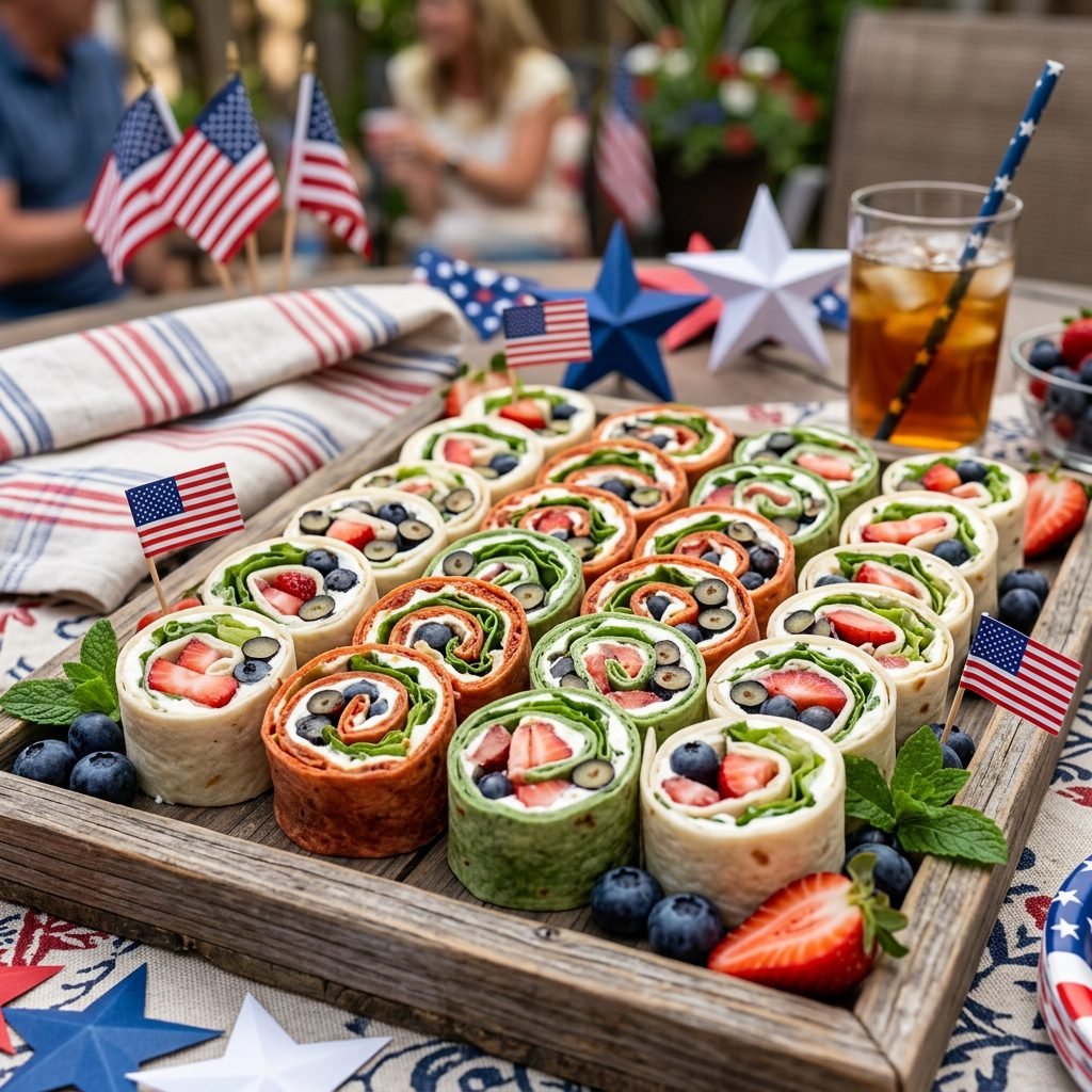 Patriotic Pinwheel Wraps