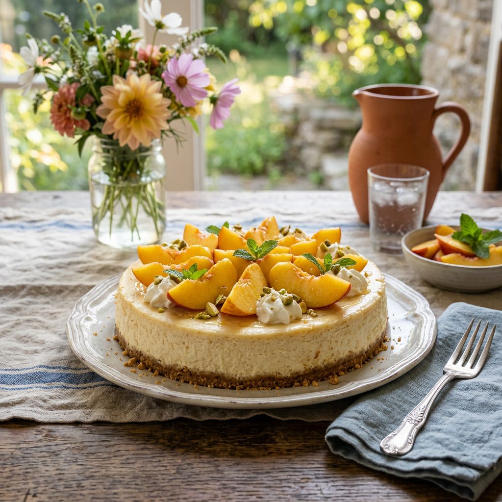 Peach Cheesecake