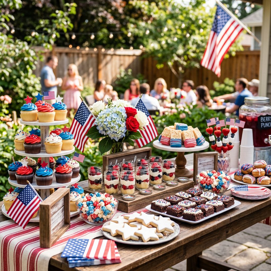 Red White and Blue Dessert Party