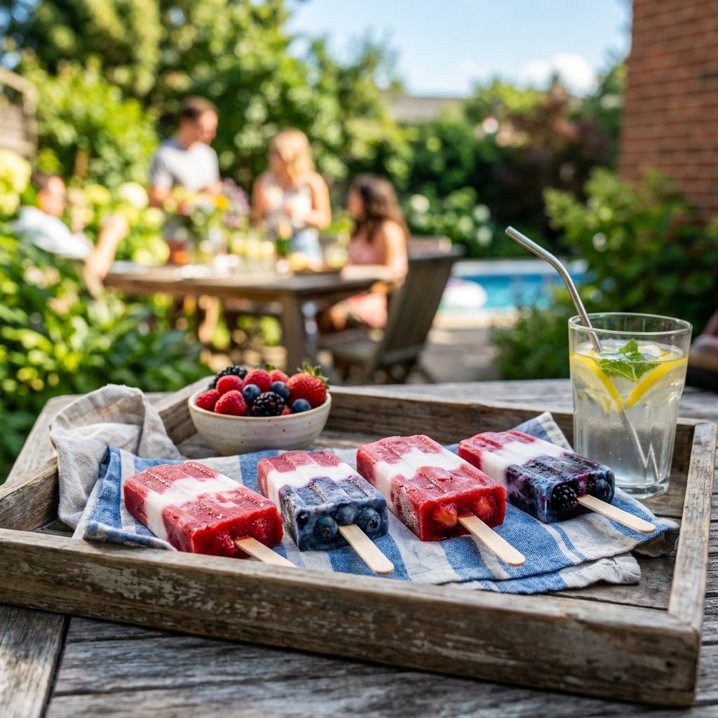 Red White and Blue Popsicles