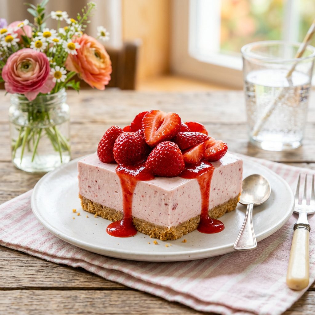 Strawberry No Bake Cheesecake