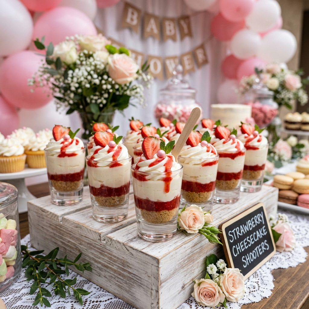 Strawberry Cheesecake Dessert Shooters