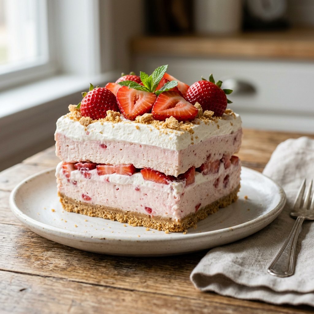 Strawberry Cheesecake Icebox Cake