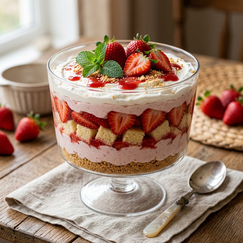 Strawberry Cheesecake Trifle