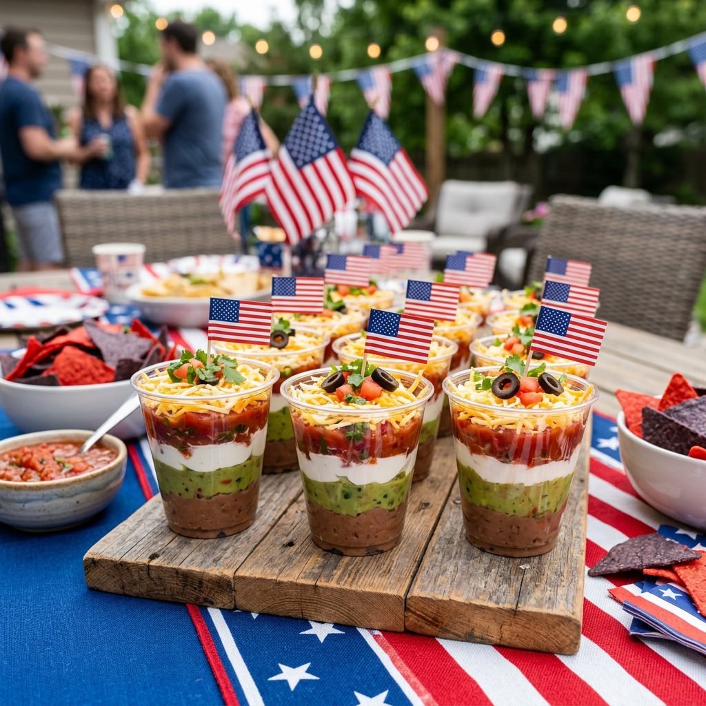 USA Layered Dip Cups