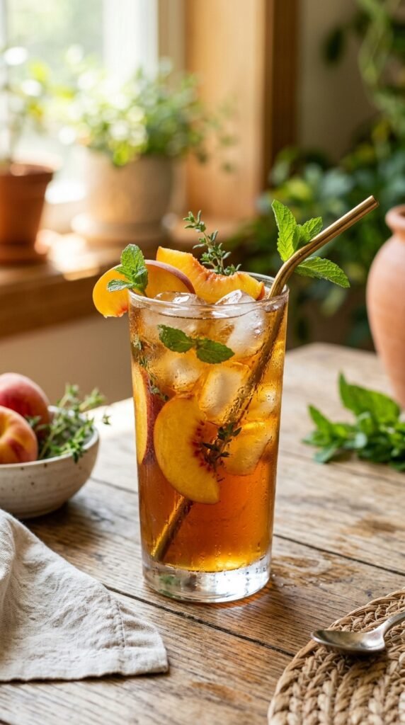 Peach Herbal Iced Tea
