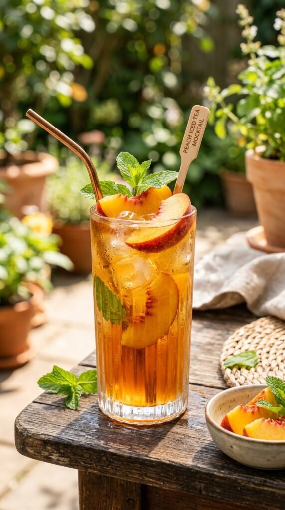 Peach Iced Tea Mocktail