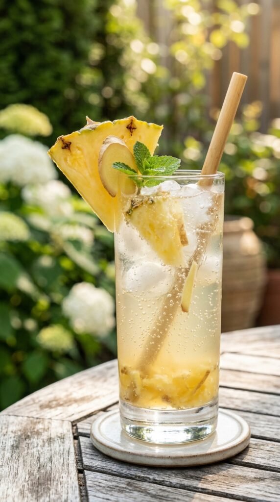 Refreshing Pineapple Ginger Sparkler