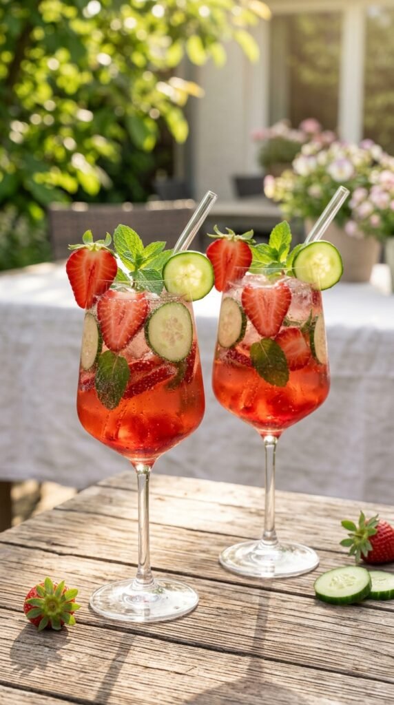 Sparkling Strawberry Cucumber