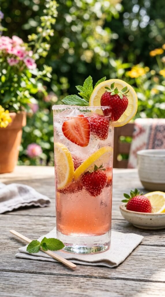 Strawberry Lemon Sparkler