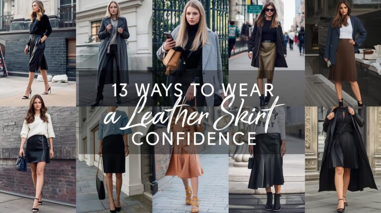 13 Ways to Wear a Leather Skirt with Confidence