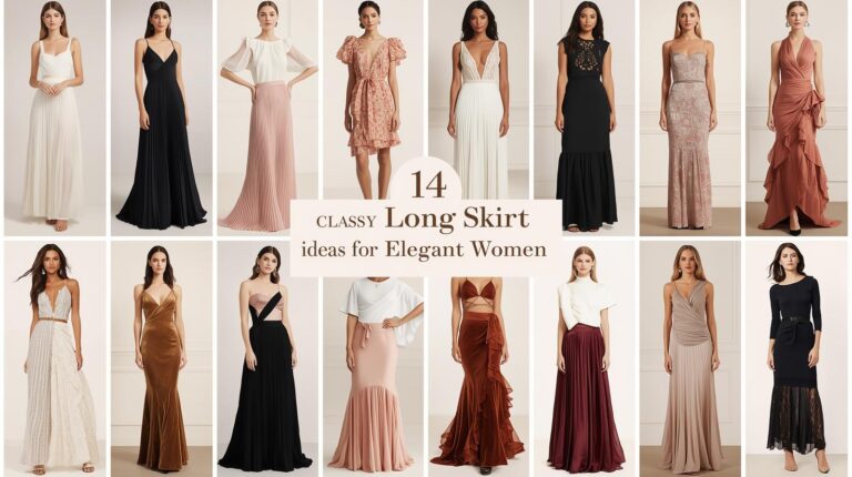 14 Classy Long Skirt Ideas for Elegant Women