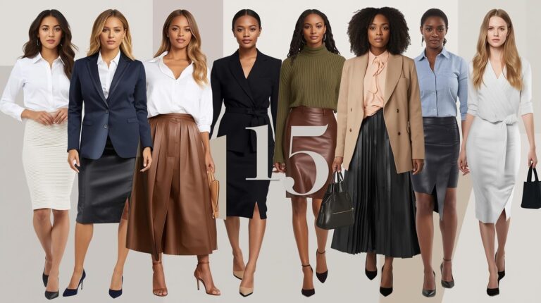 15 Chic Skirt Outfits for the Office