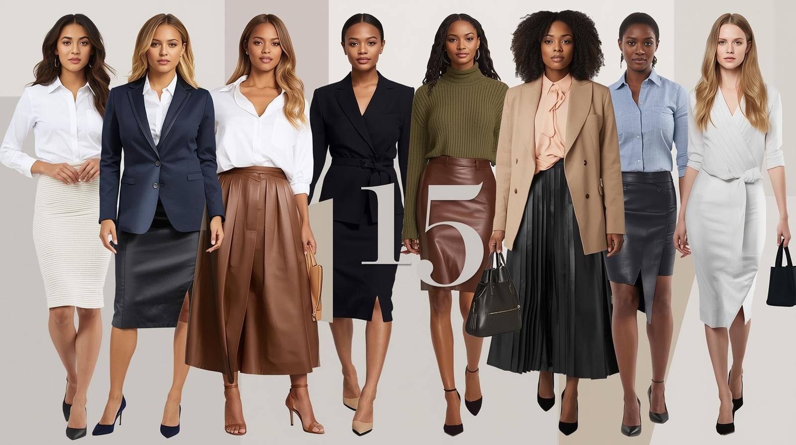 15 Chic Skirt Outfits for the Office