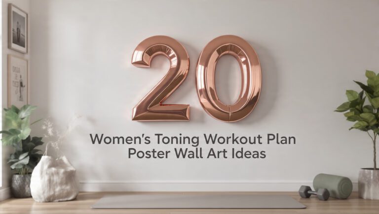 Women's Toning Workout Plan Poster Wall Art Ideas