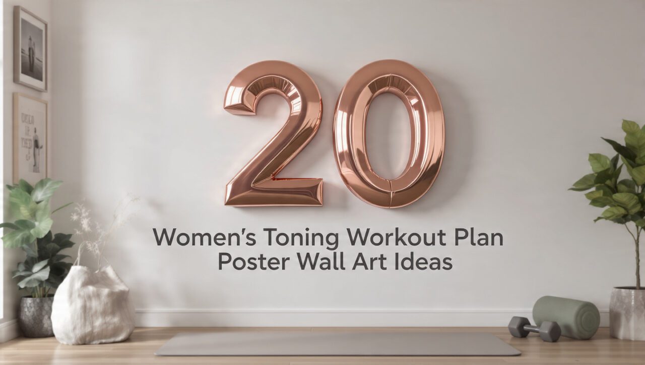 Women's Toning Workout Plan Poster Wall Art Ideas