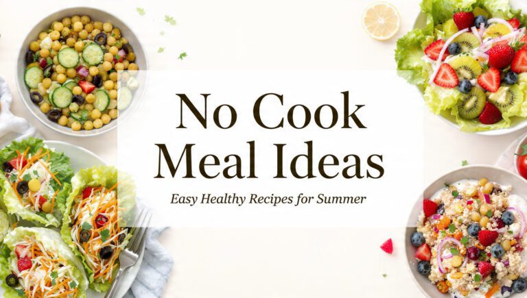 6 No Cook Meal Ideas | Easy Healthy Recipes for Summer