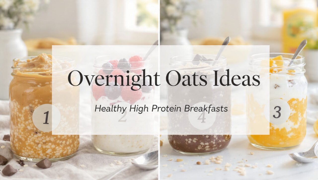 5 Overnight Oats Ideas | Healthy High Protein Breakfasts
