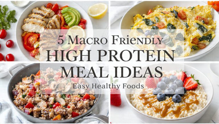 5 Macro Friendly High Protein Meal Ideas | Easy Healthy Foods